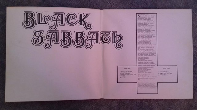Image 3 of Black Sabbath 1976 [1970 re-issue] Gatefold LP. EX/VG+