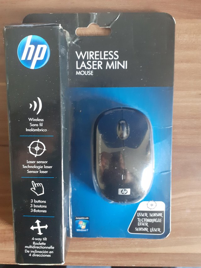 Preview of the first image of HP Wireless laser mini mouse windows 7, XP, vista.