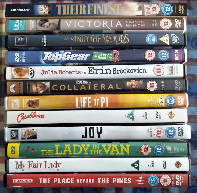 Preview of the first image of DVDs Various Films/Series - all watched once only.