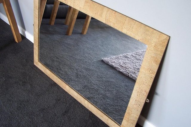 Preview of the first image of wall mirror with cork surround.