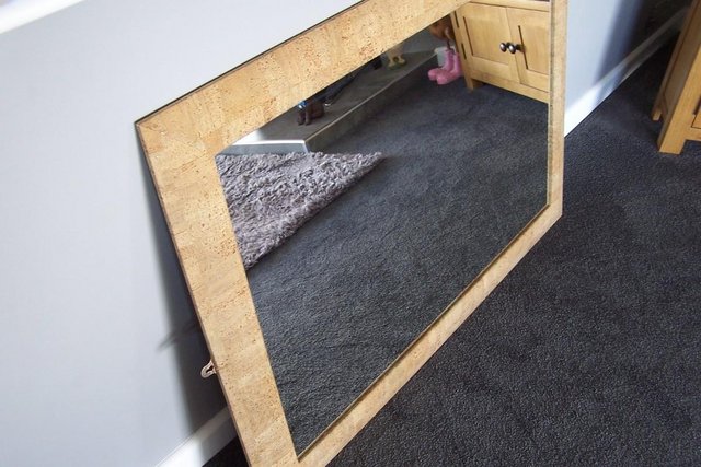 Image 2 of wall mirror with cork surround