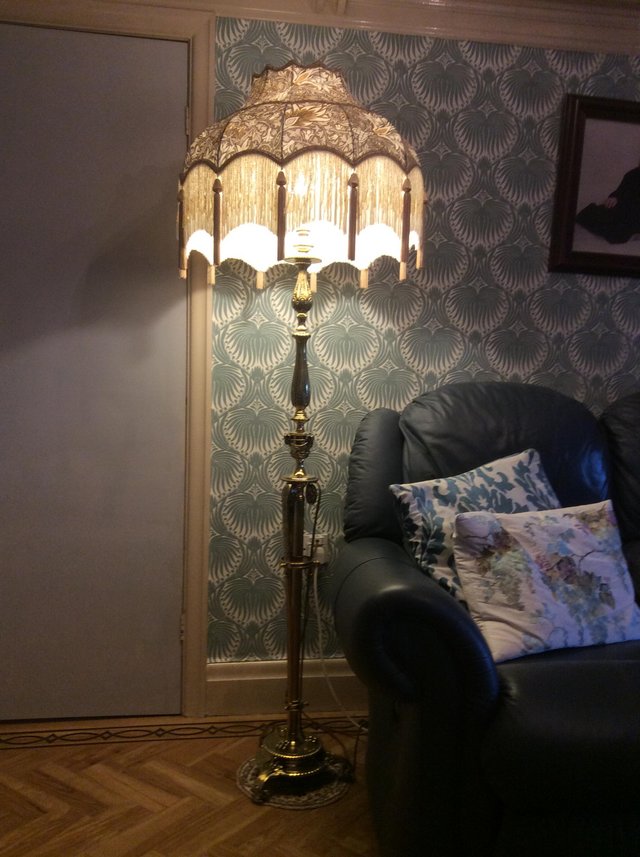 Image 2 of Solid brass Victorian Standard Lamp