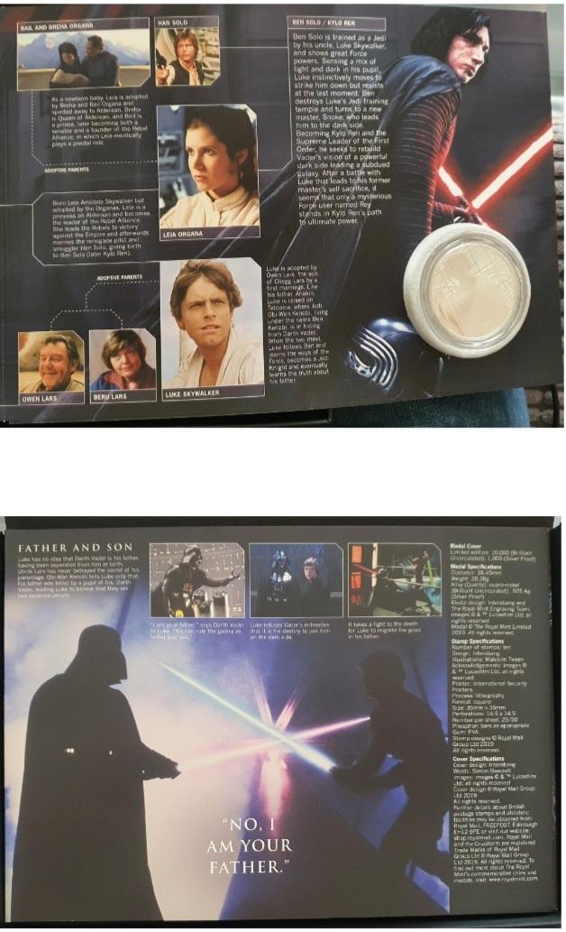 Preview of the first image of 2019 Star Wars The Skywalker Family Silver Medal Cover.