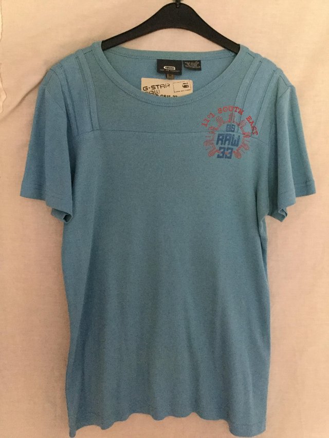 Image 2 of Blue designer G Star Raw tee shirt