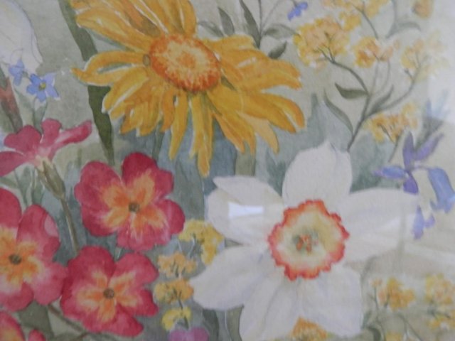 Image 4 of "Spring Flowers" Signed Painting-Framed