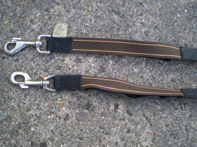 Preview of the first image of Elasticated Black Nylon Side Reins.