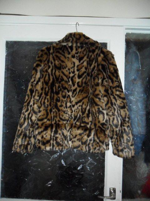 Image 2 of Ladies Brown Faux Fur Jacket Size 8
