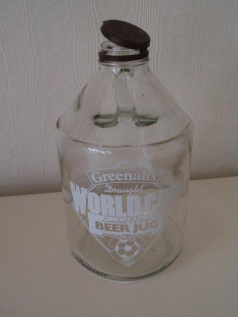 Preview of the first image of Original Spain 1982 Greenall's World Cup Draught Beer Jug.