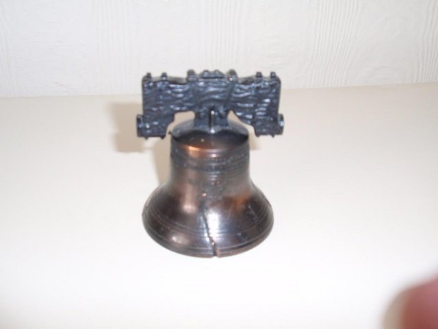 Preview of the first image of Small Metal Liberty Bell ornament.
