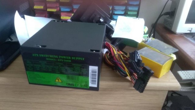 Preview of the first image of PC power supply, 500W, 24 pins, 3 SATA, EIDE.