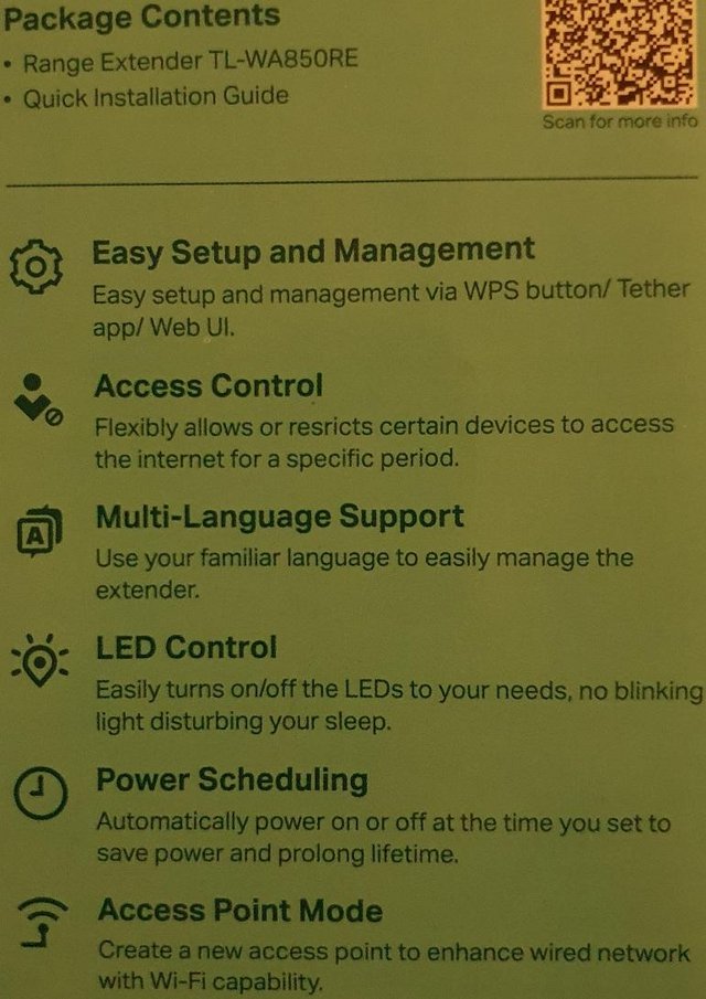 Preview of the first image of tp-link Wi-Fi Range Extender TL-WA850RE.