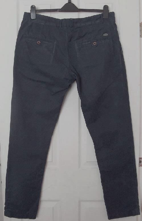 Image 2 of Gorgeous Mens Navy Trousers By Firetrap - 36" W/32" L   B19