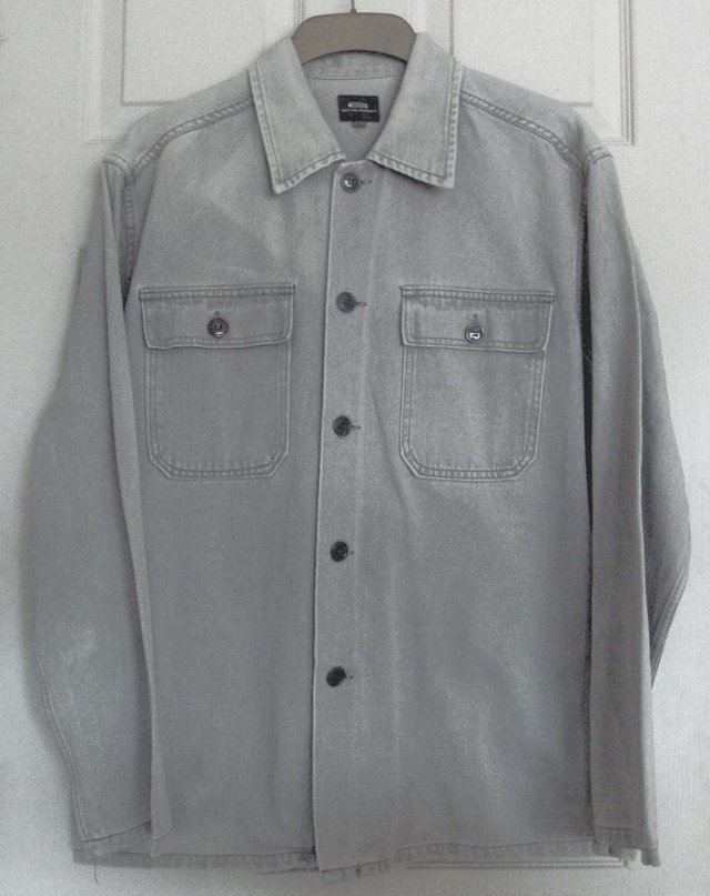 Preview of the first image of Men's G Star Raw Grey Fatique Art Cotton Shirt - Sz L.