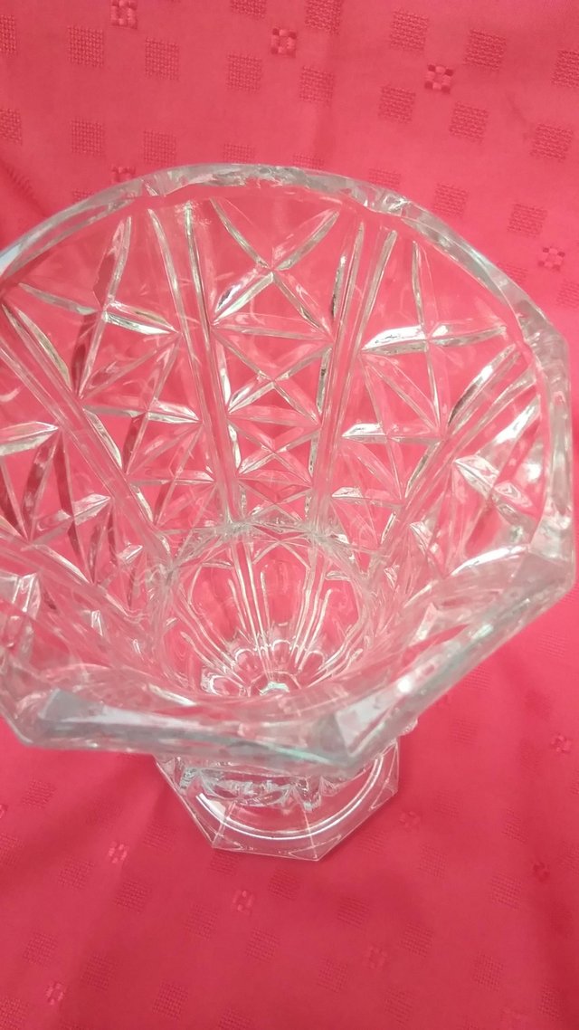 Image 2 of Glass Lead Crystal Vase For Sale