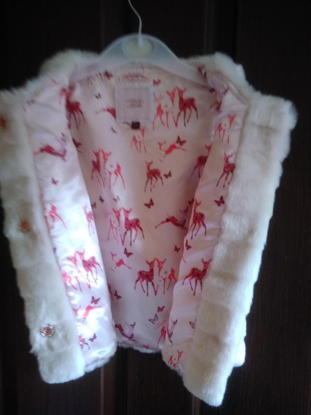 Image 2 of Girl's fur gillet by Ted Baker Age 4-5