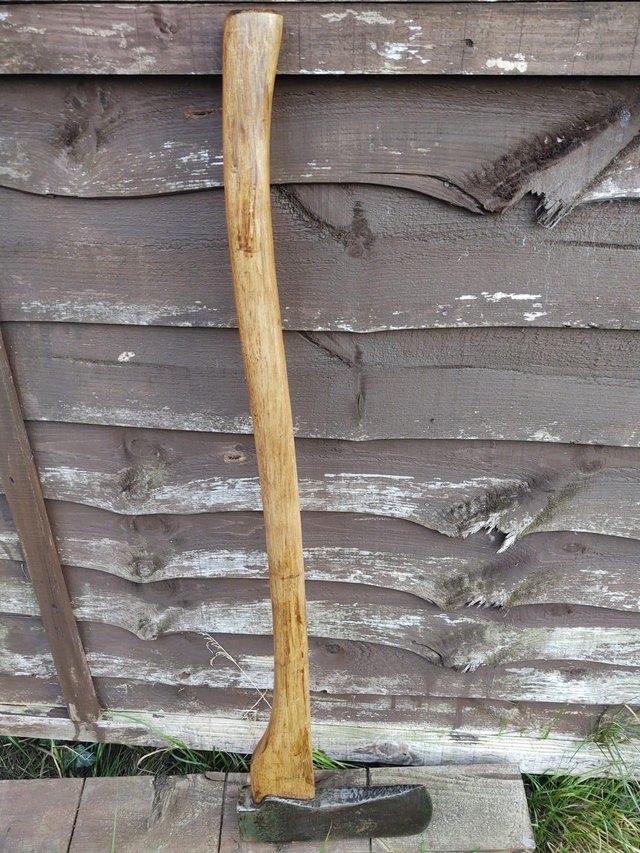 Preview of the first image of A Large Vintage Quality Hardwood Handled Axe.