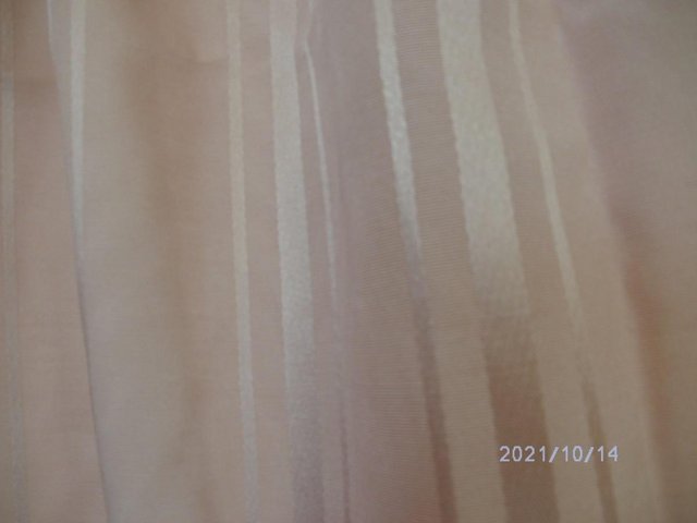 Image 2 of 4 Curtains Rose Pink self Stripe