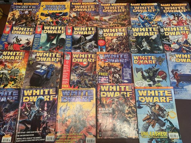 Preview of the first image of Rare White Dwarf magazines (x 23).