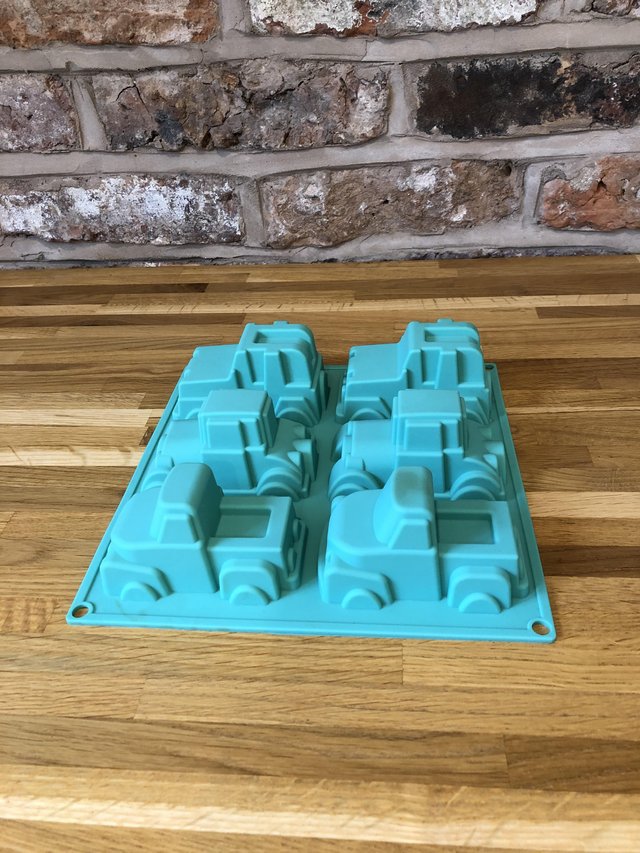 Preview of the first image of Silicone Baking Cake or Jelly Mould - trucks.
