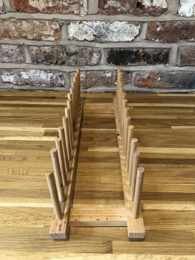 Image 2 of Pine plate rack for sale - never used