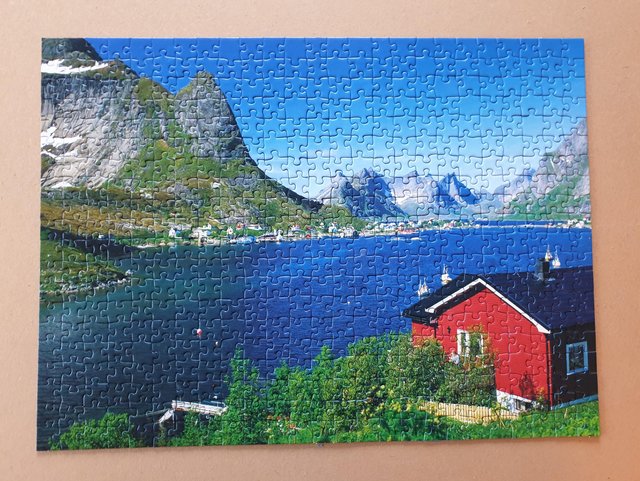 Preview of the first image of 500 piece jigsaw called NORWEGIAN FISHING VILLAGE, by RAVENS.