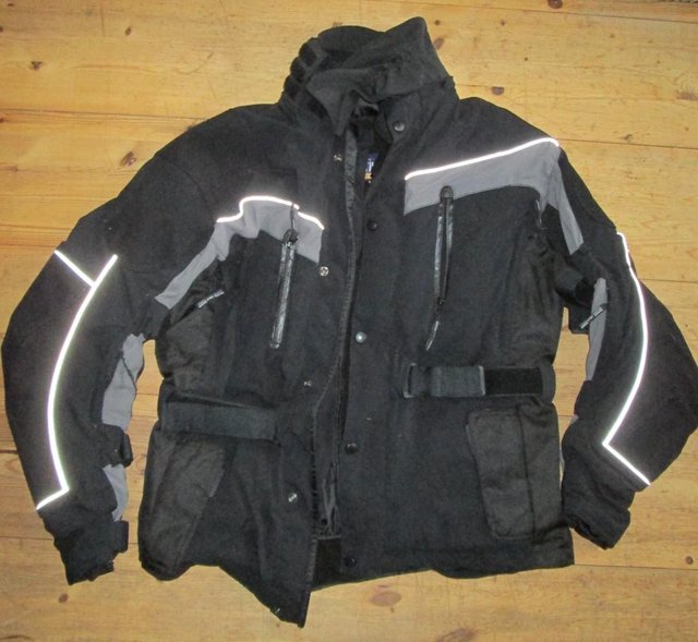 Image 2 of Crivit Sport Men's Motorcycle Jacket Black Size 42/44