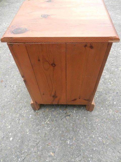 Image 2 of Solid Pine Bedside Table with 2 Drawers