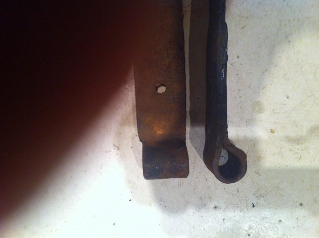 Image 3 of Pair of Antique blacksmith made strap hinges