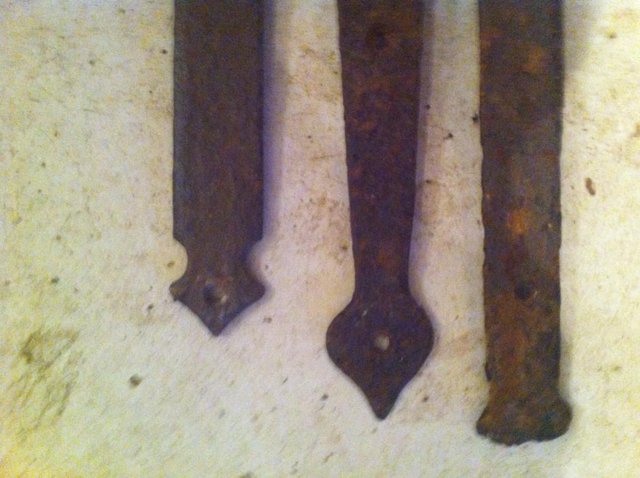 Image 3 of Three antique blacksmith made strap hinges.