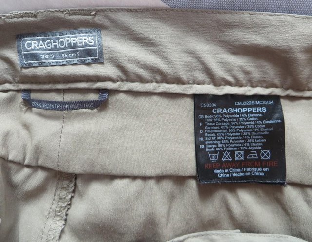 Image 10 of CRAGHOPPERS Mens KIWI PRO TROUSERS size 34S
