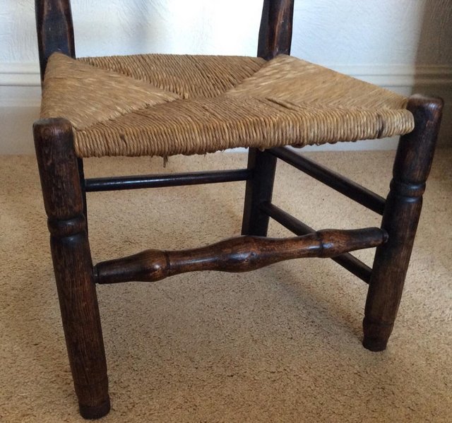 Image 2 of Very old ladder back nursing chair