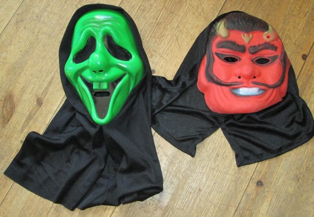 Preview of the first image of Two Halloween Masks (incl P&P).