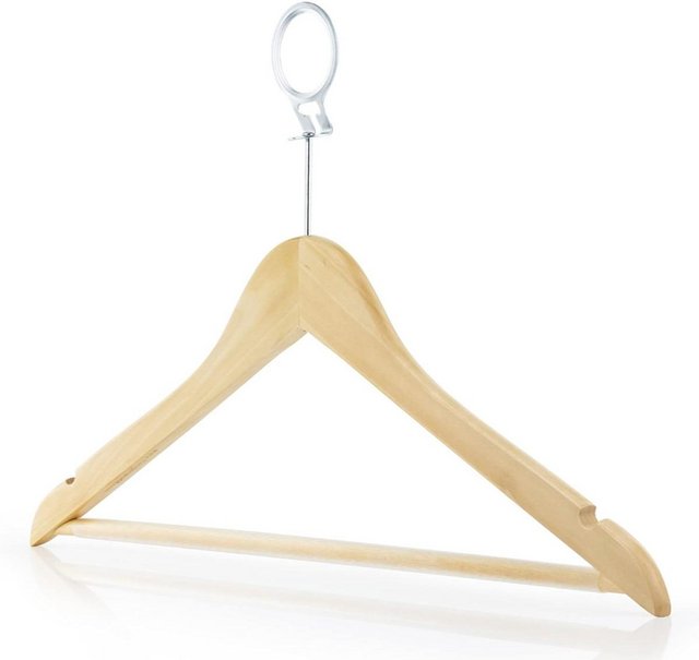 Preview of the first image of 23 Natural Wooden 45cm Hotel Coat Hangers.