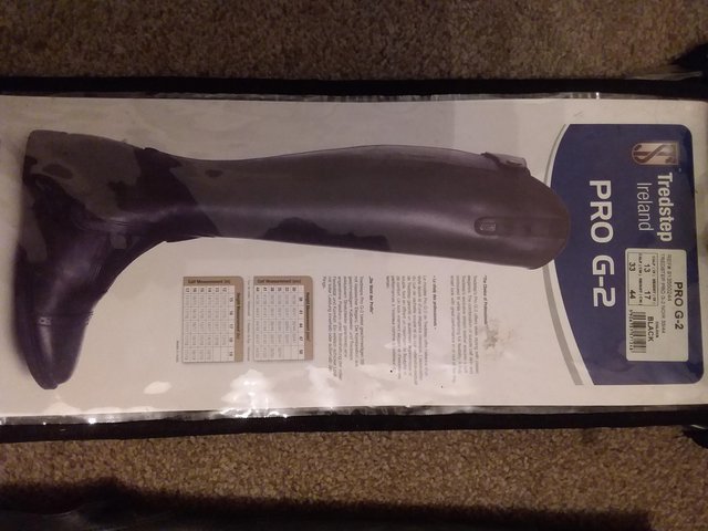 Preview of the first image of Tredstep Ireland black Pro G2 dressage/riding chaps.