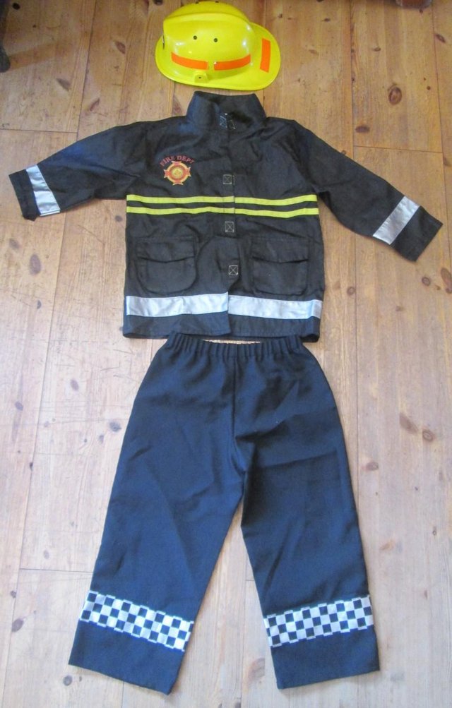 Image 2 of ELC Child's Fire Dept. Costume 3 piece