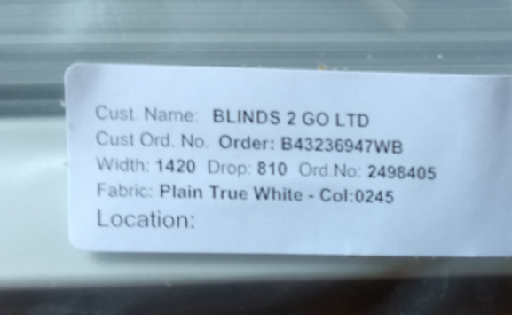 Image 2 of Brand New Venetian Blind, Pure White - 1420mm x 810mmBrand
