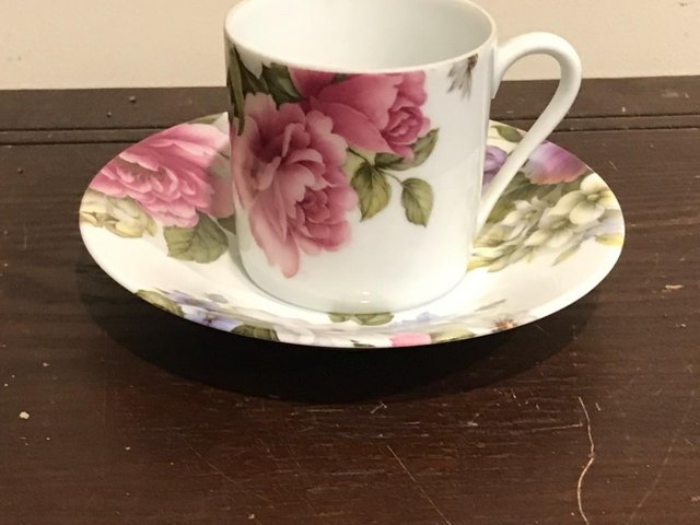 Preview of the first image of Limoge cup and saucer cabinet pieces.