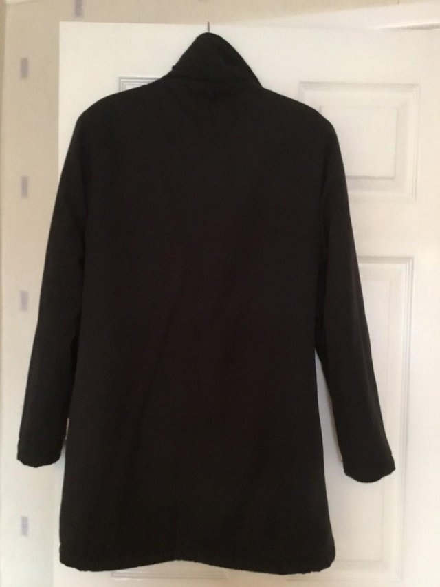 Image 2 of Golddigga black coat with zip fastening - small size
