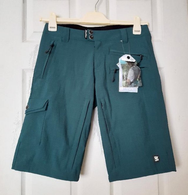 Preview of the first image of BNWT Dark Spruce Khyber Womens MTB Shorts - Size S   BX34.