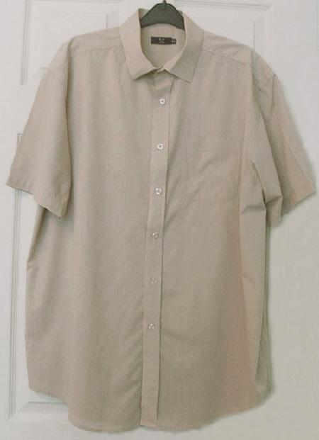 Preview of the first image of MENS CASUAL SHORT SLEEVE SHIRT BY F&F - 16.5" COLLAR.