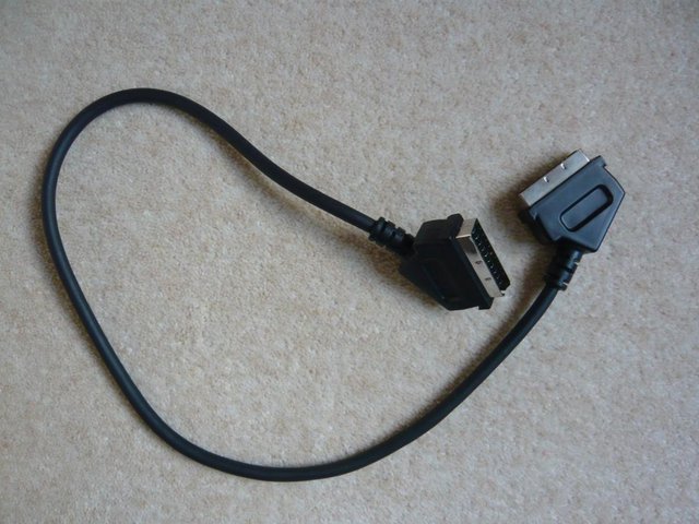 Preview of the first image of Scart to scart lead 0.75m black cable.