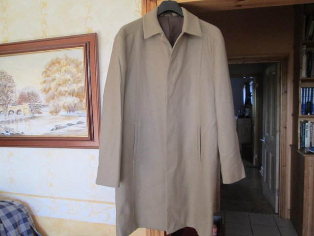 Image 3 of Mens AW Trench Long Woolen Coat
