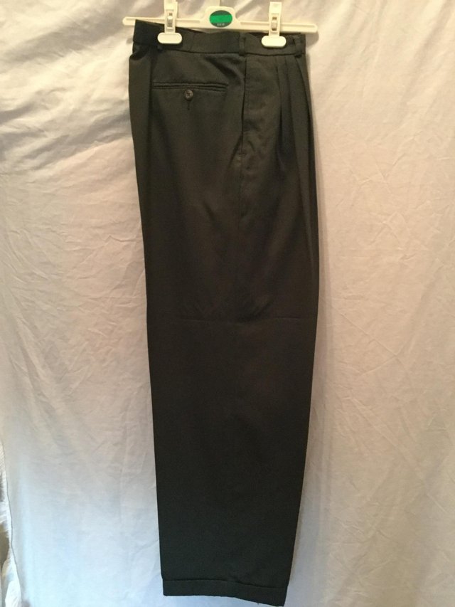Image 3 of Mens grey dress trousers by BHS