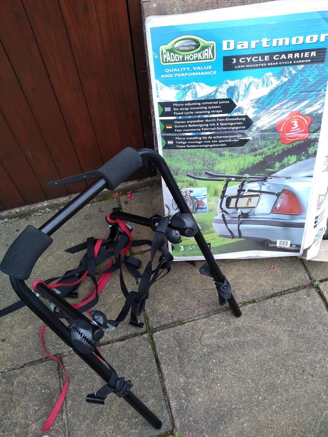 Preview of the first image of Paddy Hopkirk 3 cycle rack for car.