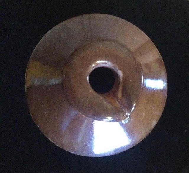 Image 7 of Large 9 1/2” MOIRA Pottery Stoneware Lipped Bottle