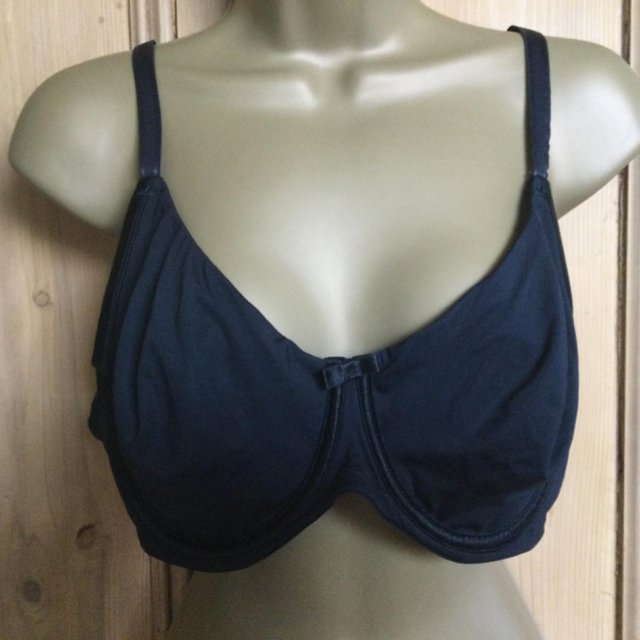 Preview of the first image of NEXT Black Underwired Unpadded T Shirt Bra 38DD IMMACULATE.