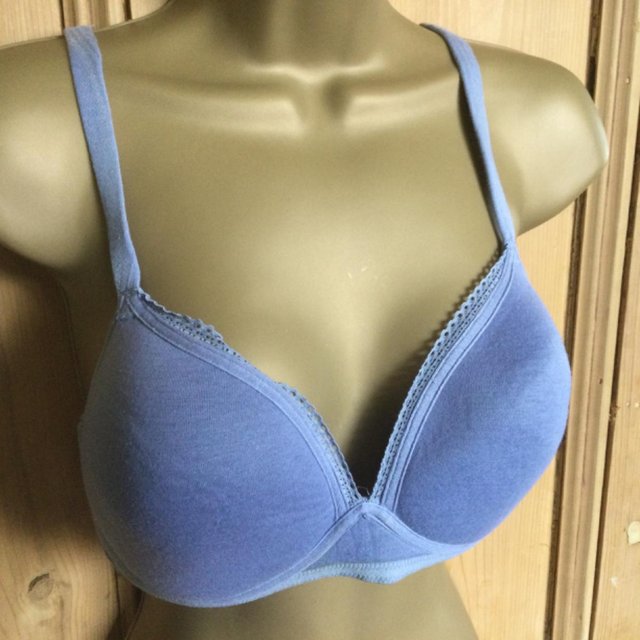Image 6 of M&S Padded Non-Underwired Blue/ Lilac 36C Comfortable Bra
