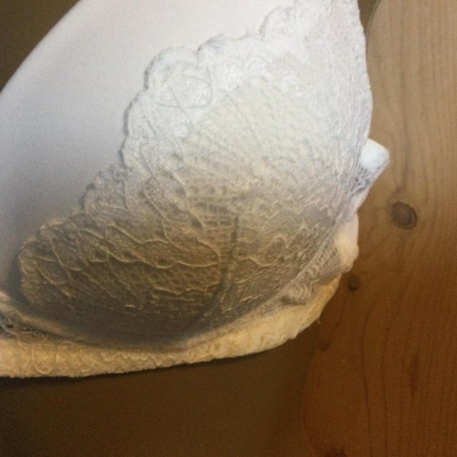 Image 3 of 34B/C Bra, Cream Padded 1/2 Lace Cup, Non-wired, Immaculate.