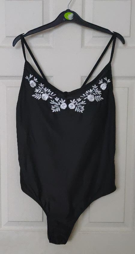 Preview of the first image of Ladies Black & White Swimming Costume/Bathing SuitSize 5XL.