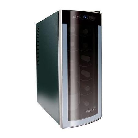 Preview of the first image of HUSKY 12 BOTTLE CURVED EFFECT WINE COOLER-SINGLE ZONE-NEW.